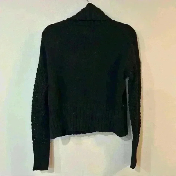 Derek Lam Loc Athleta Black Chunky Knit Turtleneck Oversized Sweater Size Large - Picture 5 of 6
